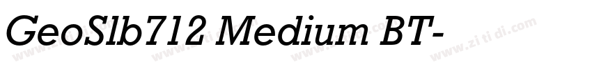 GeoSlb712 Medium BT字体转换